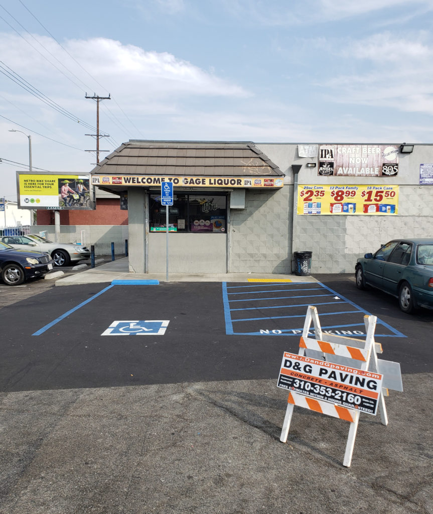 D&G Paving - After - ADA Compliant Sealcoating & Striping of a local liquor store in Torrance, CA